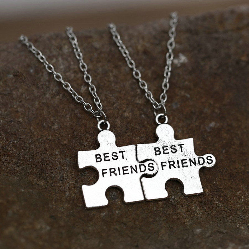 Fashion Women Pendant Necklace Gift Friendship Jewelry Broken Heart Best Friends
